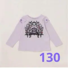 アナスイミニ 130 花ネコ刺しゅう長袖Tシャツ カットソー トップス