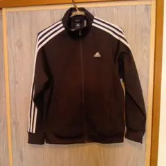adidas レディース　ストライプジャケット 黒
