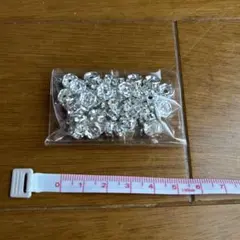 シルバーカラー ロンデル ビーズ ハンドメイド素材