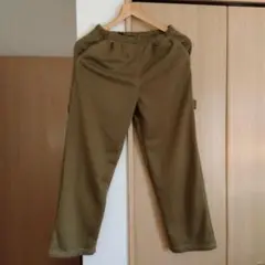 オリーブグリーン長ズボン（ゴムウエスト）スエット風150