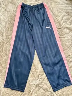 PUMA ジャージ 下 ピンク×ネイビー M