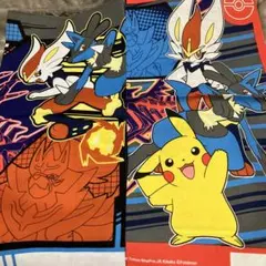 ポケモンハンカチ ルカリオ エースバーン ピカチュウ