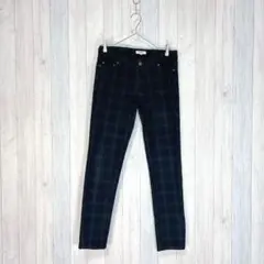 【NATURALBEAUTYBASIC】チェック柄スキニーパンツ ストレッチあり