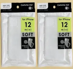 iPhone12mini専用 背面保護 透明 クリア ソフトケース 2個セット
