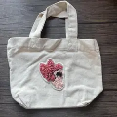 ハンドメイド トートバッグ パンチニードル　小
