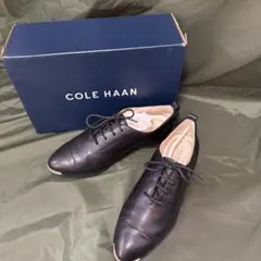 【美品】 COLE HAAN 本革シューズ黒24.0cm サイズ7B 1度着用