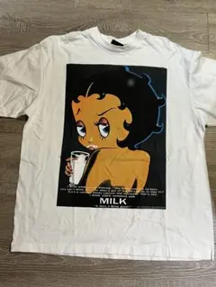 90s USA製 ベティちゃん Tシャツ XL ホワイト 両面プリント MILK