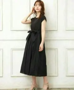 INGNI(イング) コットンギャザードッキングワンピース Mサイズ 黒