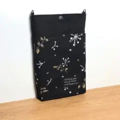 スマホポーチ(本体)　植物柄　北欧風　サコッシュ　ミニショルダー