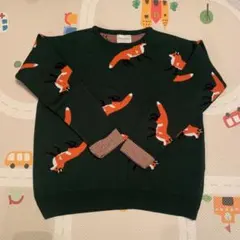 【英国製】 キツネ　ニット　セーター　イギリス　古着
