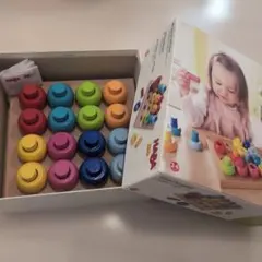 HABA ペグ遊び　積み木セット カラフルのサムネイル