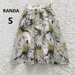 美品　RANDA ランダ　マーガレット柄　オーガンジースカート サイズ0 S相当のサムネイル