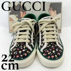 GUCCI リバティー コラボスニーカー tennis1977 花柄 キャンバスのサムネイル