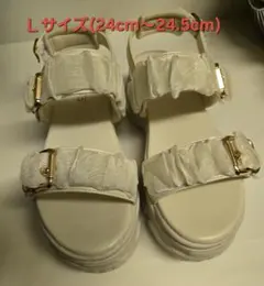 CS T&P 厚底サンダル ホワイト Lサイズ