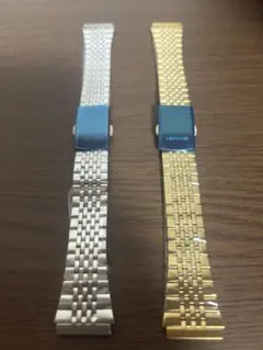 SKMEI 腕時計ベルト　ゴールド　シルバー　2本