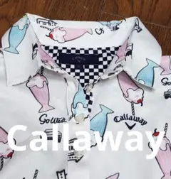 美品　Callaway ゴルフシャツ ポロシャツ 総柄 Mサイズのサムネイル