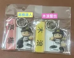 パワプロ × 阪神タイガース アクリルキーホルダー 森下 佐藤 2個セット