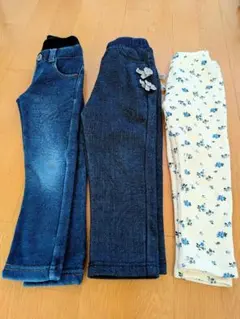 100cm　女の子　裏起毛　ズボン