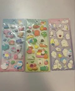 【値下げしました！】つぶらな瞳　ぷくぷくシール3枚セット