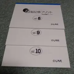 七田式右脳記憶プリント vol.8-10 セット