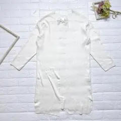 earth music&ecology ロングニットカーディガン アイボリー F