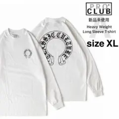 新品未使用 プロクラブ ヘビーウエイト プリント 長袖Tシャツ A柄 白 XL