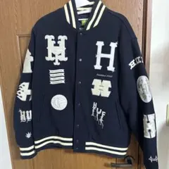 〈新品〉HUF 刺繍スタジャン ネイビー M HUF（ハフ） ジャケット スタジャン アウター メンズ レディース