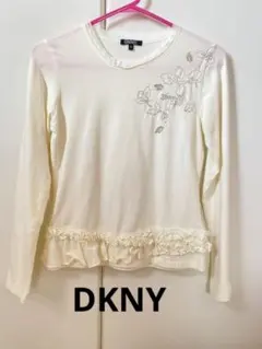 【美品】DKNY トップス カットソー オフホワイト12歳　フランス製