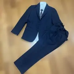 セレモニースーツ 濃紺 ジャケット パンツ シャツ ネクタイセットアップ￼￼