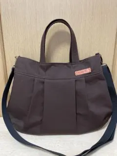 2way☆焦茶☆ハンドメイドショルダーバック☆グラニーバック☆トートバック☆