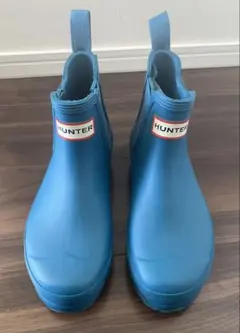 HUNTER チェルシー ショートブーツ オーシャンブルー 青 22.0cm