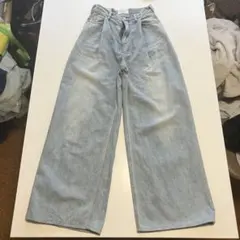 専用【美品】クラネ 広瀬すず タックワイドデニムパンツ 2 L グレー クラネ×広瀬すず、オーバーサイズのジャケットコート＆タック