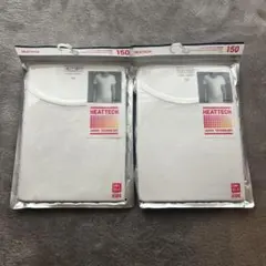 UNIQLO ヒートテック　UネックT半袖、白、150 キッズ