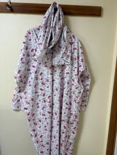 エジプト　花柄フード付きローブ　お祈り用にも