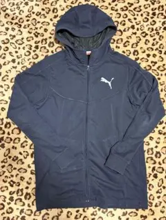 Puma フルジップ ネイビー パーカー