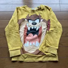 ルーニーテューンズ　タズ プリント イエロー トレーナー