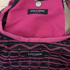 FAUCHON ピンク 黒 エコバッグ