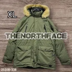 ◯人気　ノースフェイス　ダウンジャケット　DRYVENT ファー付　カーキ　XL