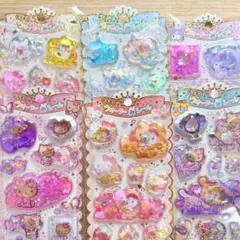 【6つセット】キラキラウォーターinシール　サンリオ