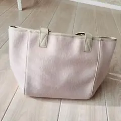 qbag トートバッグ マザーズバッグ　ファー　レーヌ　ピンク