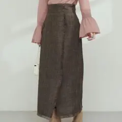 ラップ風ツイードスカートのサムネイル