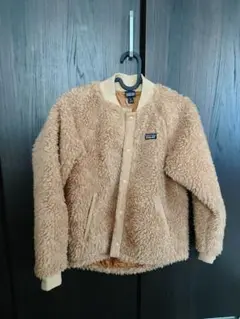 patagonia キッズフリースジャケット M ベージュ