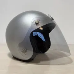 ZEUS NAZ-201 HBT ジェットヘルグレー/ブルー 高硬度シールド付き