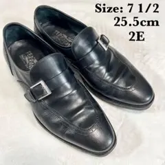 フェラガモ モンクストラップ 7 1/2 (25.5cm) Vibramソールのサムネイル