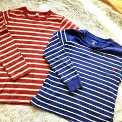 【120】ポロ ラルフローレン 無印良品 長袖カットソー ストライプまとめ