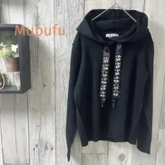 Mubufu ビジュー付き二ット パーカー スウェット オシャレ　秋冬春