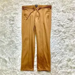 【オフィスカジュアル】H&M センタープレス スウェットパンツ キャメル M