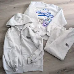 エンジェルブルー裏起毛3点セットLsize