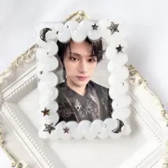 トレカケース　ホイップデコ　B8 月　星　シンプル　ホワイト　シルバー　黒