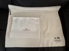 COACH ロゴ入りホワイトショッパー　2個セット